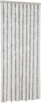 vidaXL - Vliegengordijn - 56x200 - cm - chenille - lichtgrijs - en - wit