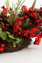 House of Seasons Barney - Kerstkrans - Ø40 cm - Groen Rood