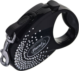 Hondenriem Flexi Glam Composition with Swarovski crystals 3 m Zwart S