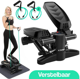 Hulser Stepper - Verstelbare weerstand - Met weerstandsbanden - Zwart
