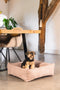 Designed by Lotte Ribbed - Hondenmand - Geribbelde stof - Roze - 65x60x20 cm