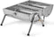 BBQ Collection draagbare houtskoolbarbecue - uitklapbaar - 42x29,5x37cm - zilver