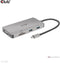 Club 3D CSV-1594 - USB Gen1 Type-C 9-in-1 hub - HDMI VGA 2x USB Gen1 Type-A RJ45 SD/Micro SD - Zilver
