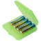 Opslagdoos voor 4x AA Mignon of 4x 14500 batterijen - Max. batterijlengte 50.6mm - Groen
