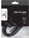Gembird CCP-USB3-AMCM-1M - USB 2.0 type-C naar type-A - 100cm - Zwart