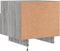vidaXL - Nachtkastjes - met - LED-verlichting - 2 - st - 40x39x37 - cm - grijs - sonoma