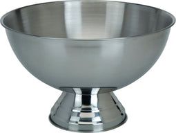 Excellent Houseware Champagnekoeler/schaal op voet - RVS - 39 x 24 cm