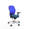 Piqueras y Crespo 3D086N0 - Bureaustoel - Verstelbare hoogte met armleuning - Blauw Groene benzine