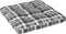 vidaXL - Palletkussen - 80x80x12 - cm - stof - ruitpatroon - grijs