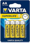 Varta Superlife R6 - AA Batterijen 1,5V - 12 Blisters à 4 stuks (48 stuks)