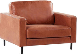 SAVALEN - Fauteuil - Goudbruin - Kunstleer