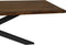 Rechthoekige eettafel tuin - 220x100x76 - Naturel/zwart - Teak/metaal