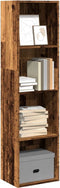 vidaXL - Boekenkast - 40x30x152 - cm - bewerkt - hout - oud - houtkleurig