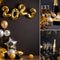 Partizzle - Oud en Nieuw Decoratie Pakket - Feestversiering Ballonnen - Zwart Goud Zilver