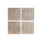 Wanddecoratie Home ESPRIT Wit Natuurlijk Gebloemd 60 x 2,5 x 60 cm (4 Onderdelen)