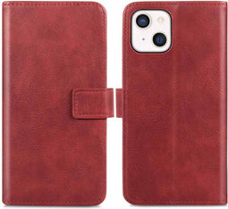iMoshion Hoesje Geschikt voor iPhone 13 Hoesje Met Pasjeshouder - iMoshion Luxe Bookcase - Rood