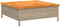 vidaXL - Parasolvoetbedekking - 70x70x25 - cm - poly - rattan - acaciahout - beige
