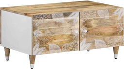vidaXL - Salontafel - 80x50x40 - cm - massief - mangohout