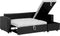 TAMPERE - Hoekslaapbank - Zwart - Linkerzijde - 226 cm - Polyester