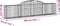 vidaXL - Schanskorven - 3 - st - gewelfd - 300x30x60/80 - cm - gegalvaniseerd - ijzer