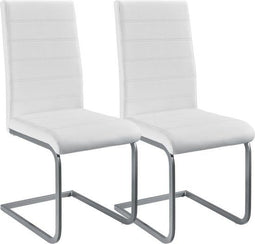 2 Eetkamerstoelen / stoel - Vegas - Kunstleer - Wit