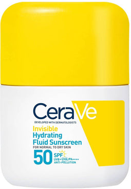 CeraVe Onzichtbare Hydraterende Zonnebrand Fluide SPF 50 - 3 essentiële ceramiden - 50ml