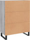 vidaXL - Dressoir - 69,5x34x90 - cm - bewerkt - hout - grijs - sonoma - eikenkleurig