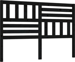 vidaXL - Hoofdbord - 141x4x100 - cm - massief - grenenhout - zwart