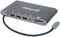 Manhattan SuperSpeed USB-C 7-in-1 Docking Station - USB-C Hub met HDMI VGA 3x USB 3.0 - Zwart