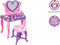 Pilsan Heart Speelgoed Make-uptafel | Tafel Met Spiegel En Kruk + Accessoires | Met Geluid | Roze | 21-delig