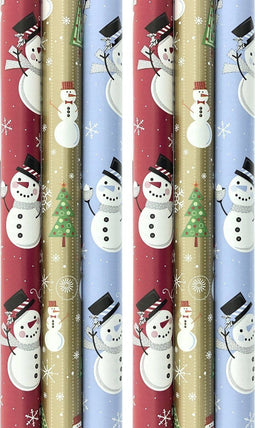 Enper cadeaupapier - inpakpapier kerstpapier - 200 x 70 cm - 6 rollen (6 stuks)