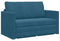 vidaXL - Ligbed - Sofa - 2-in-1 - Blauw - 124x204x61 - cm - Velours