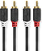 Nedis CABW24200AT05 - RCA Kabel - 50cm - Grijs