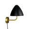 OULU - Wandlamp - zwart - messing