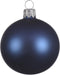 4 Glazen kerstballen mat 10 cm nacht blauw