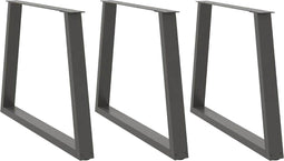 vidaXL - Eettafelpoten - 3 - st - V-vormig - 100x(72-73,3) - cm - staal - antraciet