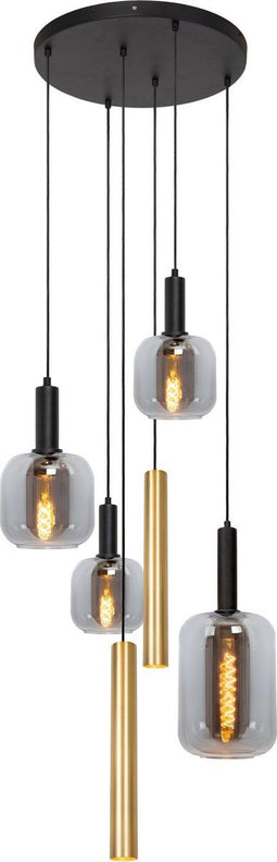 Lucide JOANET - Hanglamp - 4xE27 - Ø 65 cm - Messing