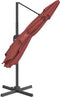 vidaXL - Zweefparasol - met - LED-verlichting - 400x300 - cm - terracottakleurig