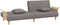 vidaXL - Slaapbank - met - armleuningen - stof - taupe