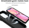 Lunso - Armor backcover hoes met ringhouder - Geschikt voor iPhone 14 Pro Max - Zwart
