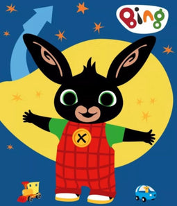 Bing fleecedeken - 100 x 140 cm. - Bing Bunny plaid - blauw - disney plaid - fleece deken Kerst - Cadeau