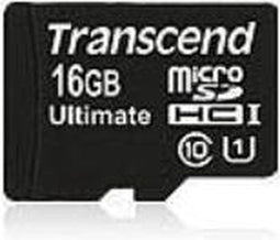 Transcend 16GB Micro SDHC - Class 10 UHS-I 600x - Water- en schokbestendig