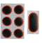 Rema Tiptop Pleisterstrip voor fietsbanden - 6 ronde en 1 lange patch - Dubbelgelaagd rubber - Zwart/rood