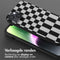 iPhone 14 Plus Hoesje Met Koord - Selencia Siliconen design hoesje met afneembaar koord - Zwart / Irregular Check Black