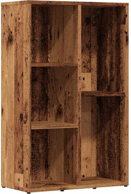 vidaXL - Boekenkast - 50x25x80 - cm - bewerkt - hout - oud - houtkleurig
