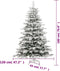 vidaXL - Kunstkerstboom - met - scharnieren - en - sneeuw - 180 - cm