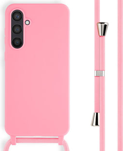 imoshion Hoesje Geschikt voor Samsung Galaxy S23 FE Hoesje Met Koord - imoshion Siliconen hoesje met koord - Roze