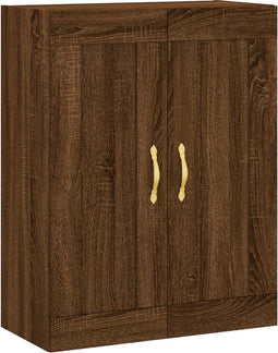 vidaXL - Wandkast - 69,5x34x90 - cm - bewerkt - hout - bruin - eikenkleur