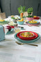 CABANAZ - bord, keramiek, LARGE PLATE, doorsnede 27 cm, blauw