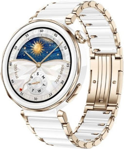 Huawei Watch GT 5 Pro 42 mm keramische kast witte met keramische bandje witte